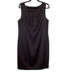 Talbots Womens Dress Size‎ 16 NWT Black Knot-Front Sleeveless Sheath Cocktail